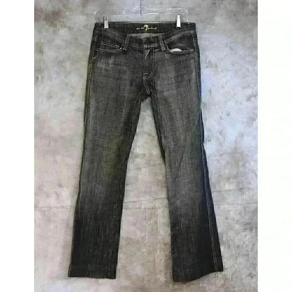 Seven 7 For All Mankind Dark Wash Jeans “A” Pocket Women’s Black Bootcut size 28